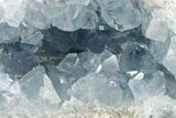 Sparkling Celestine (Celestite) Geode Section - Madagascar #364091-1